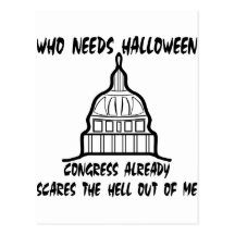 Vem behöver Halloween kongressskräck Vykort