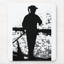 VENEDIG GONDOLIER I SVARTVITT MUSMATTOR