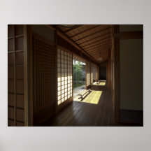 Veranda för Daitoku-ji Zentempel - Kyoto Japan Posters