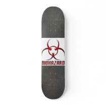 Verklig RÅ texturerat Biohazardsymbol för kol fibe Skate Board Deck