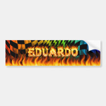 Verkliga Eduardo avfyrar och flammar bildekaldesig