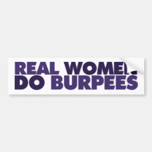 Verkliga kvinnor gör Burpees Bildekal