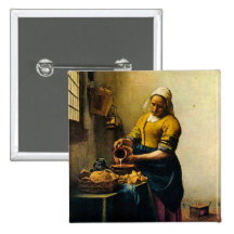 Vermeers hällande mjölk för Maidservant (circa 166 Pins