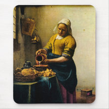 Vermeers hällande mjölk för Maidservant (circa 166 Mus Matta