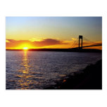 Verrazano-Trångt pass överbryggar, New York, USA Vykort