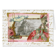 Versailles Marie Antoinette elegansCollage Hälsningskort