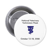 Veterinär- teknikervecka 2008 för medborgare knappar med nål
