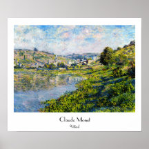 Vetheuil Claude Monet landskap waterscape målar Affisch