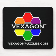 Vexagon förbryllar Mousepad 1 (färg på svart) Musmatta