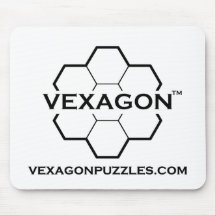 Vexagon förbryllar (svartvita) Mousepad 3, Mus Mattor
