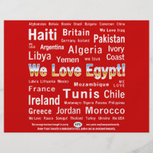 Vi älskar egypten! Hardemokrati? Flygblad Designs