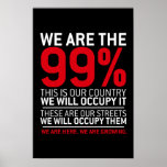Vi är de 99% - 99 occupy wall street procentna affisch