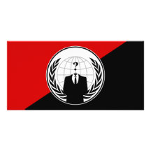 Vi är den anonyma anarkistflagga skräddarsydda fotokort