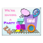 Vi har ett party!!!! inbjudningskort