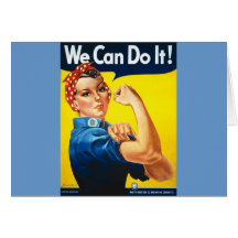 Vi kan göra det! Rosie riveteren Hälsnings Kort