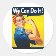 Vi kan göra det! Rosie riveteren Klistermärke
