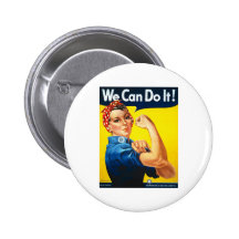 Vi kan göra det! Rosie riveteren Knapp Med Nål