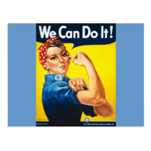 Vi kan göra det! Rosie riveteren Vykort