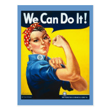 Vi kan göra det! Rosie riveteren Vykort