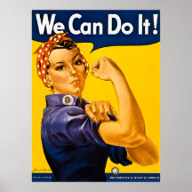 Vi kan göra det! Rosie Rivetervintagen WWII Print