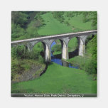 Viaduct Monsal dal, maximalt område, Derbyshire, U Kylskåpsnagnet