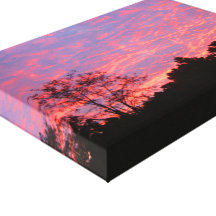 Vibrantly rosa soluppgång sträckta canvas tryck