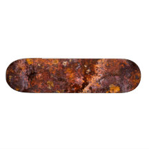 Vibrerande brun lantlig järnstruktur skateboard deck