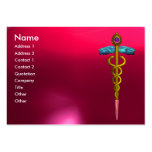 Vibrerande guld- rosa lilor för CADUCEUSRUBY, fuch Visitkort