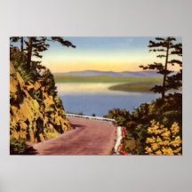 Victoria British Columbia Kanada Malahat drev Print