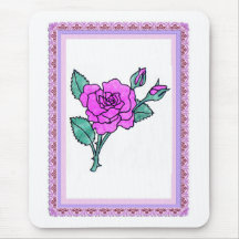 Victorian rosa Mousepad Mus Mattor