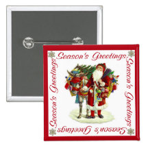 Victorian Santa och åsna Pins