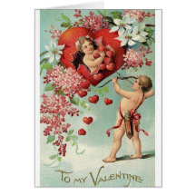 VictorianCupidvalentin kort för dag