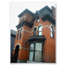 Victorianhus i den Allentown buffeln NY Fotokonst