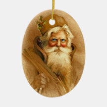 Victorianjultomten för gammal värld julgranskulor