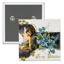 Victorianvalentinesblåklockan klämmer fast pins