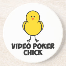 Video pokerchick underlägg för glas