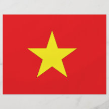 Vietnam flagga personliga flygblad