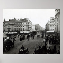 View besegrar den Oxford gatan, London, c.1890 Affischer