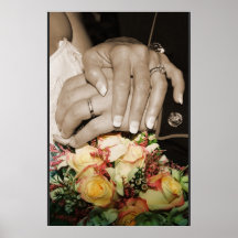 vigselringar w/flowers affischer