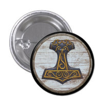 Viking skyddar emblemen - thor'sen bultar knapp