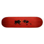 Viking som kolliderar med en tjur skateboards