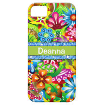 Vildblommar i livlig färgpersonlig iPhone 5 Case-Mate fodraler