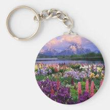 Vildblommar Keychain Nyckel Ring