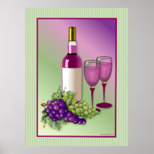 Vin & druvarostat bröd posters