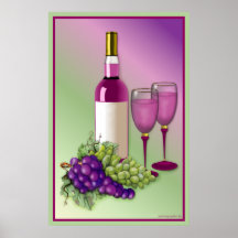 Vin & druvarostat bröd print