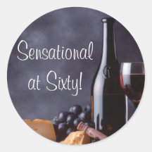 Vin- och ostklistermärke