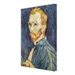 Vincents Van Gogh självporträtt, Augusti 1889 Sträckt Canvastryck