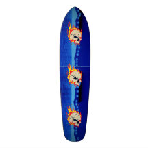 Vindskalleskridskon stiger ombord skate boards