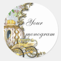 Vinflaskan märker Princess Vagn Bröllop Klistermärke