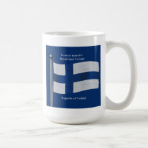 Vinka flagga av Finland Kaffe Koppar